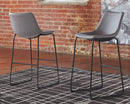 Centiar - Gray - Pub Height Bar Stool (set Of 2)-Washburn's Home Furnishings