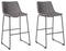 Centiar - Gray - Pub Height Bar Stool (set Of 2)-Washburn's Home Furnishings