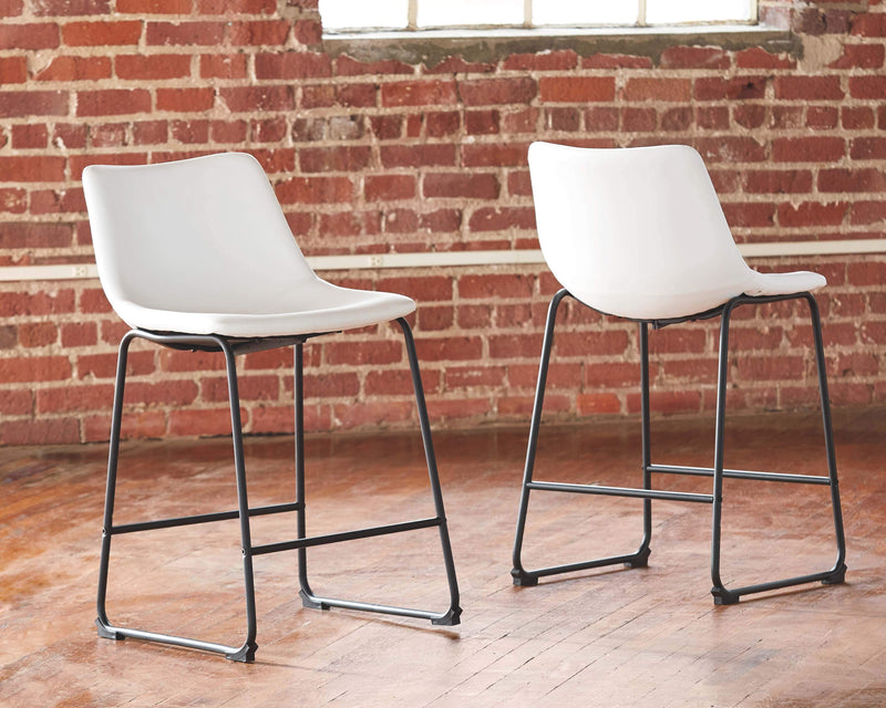 Centiar - White - Counter Height Bar Stool (set Of 2)-Washburn's Home Furnishings