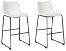 Centiar - White - Pub Height Bar Stool (set Of 2)-Washburn's Home Furnishings