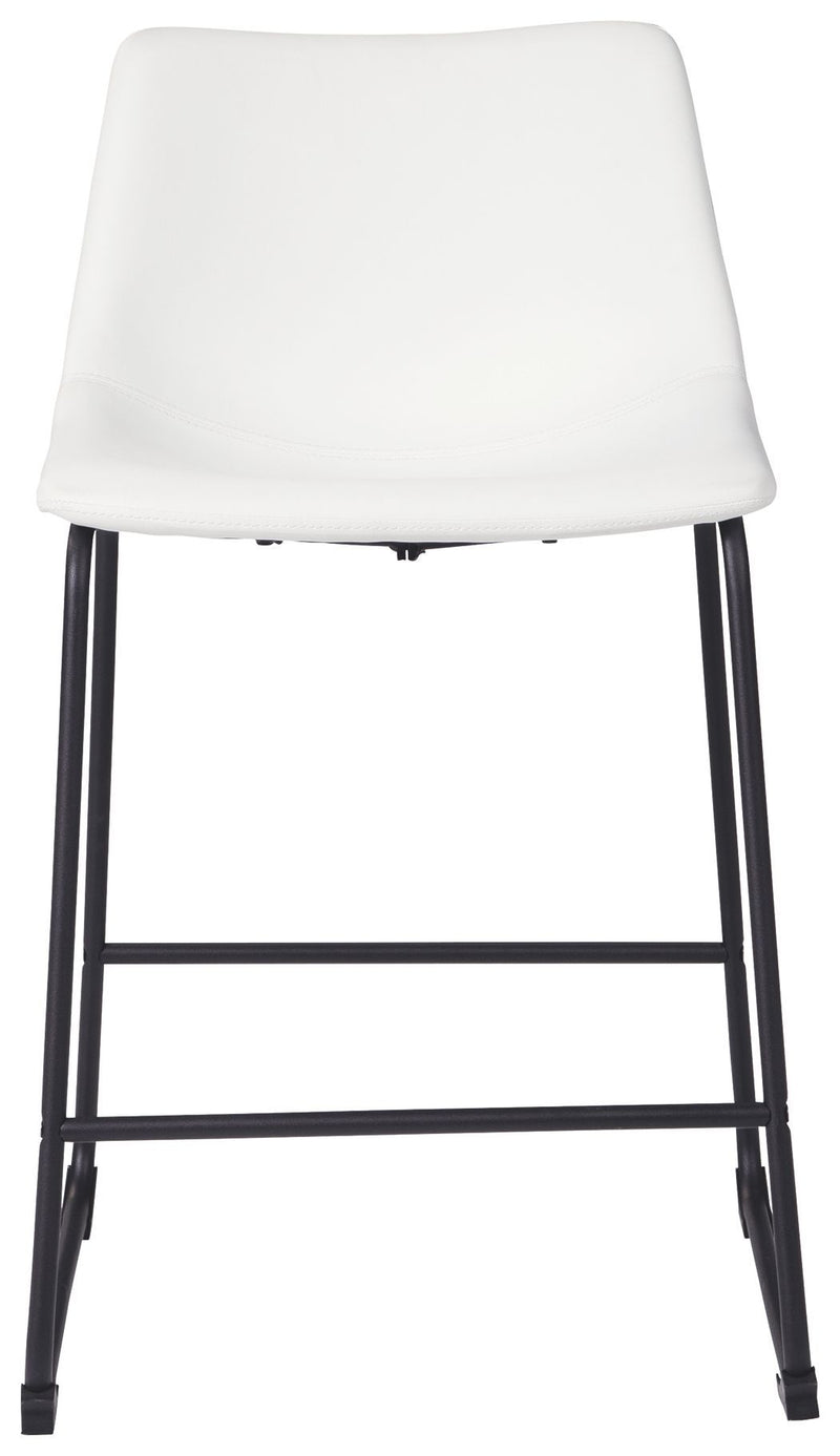 Centiar - White - Upholstered Barstool (2/cn)-Washburn's Home Furnishings