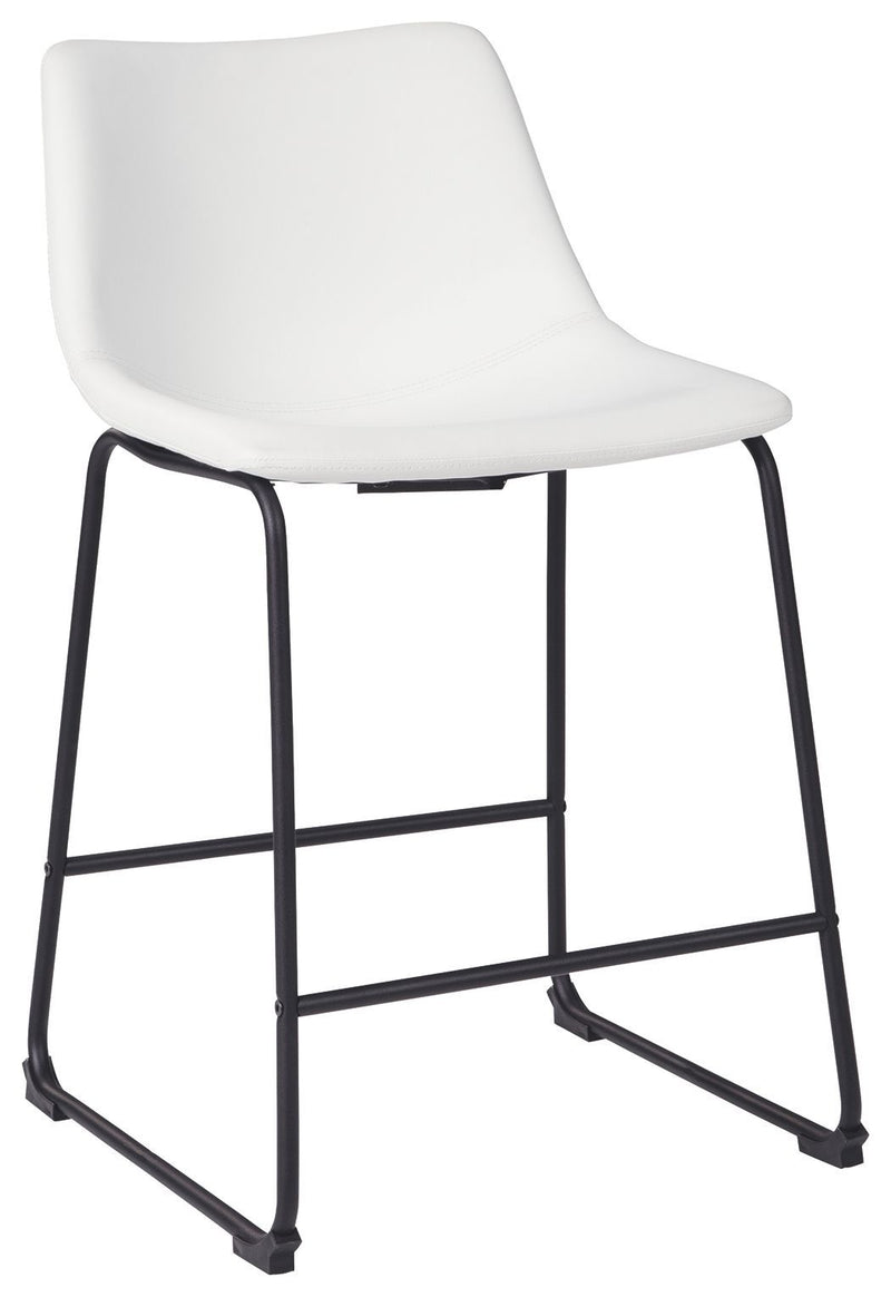 Centiar - White - Upholstered Barstool (2/cn)-Washburn's Home Furnishings