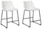 Centiar - White - Upholstered Barstool (2/cn)-Washburn's Home Furnishings