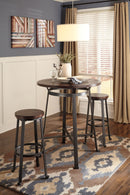 Challiman - Rustic Brown - Bar Height Bar Stool (set Of 2)-Washburn's Home Furnishings