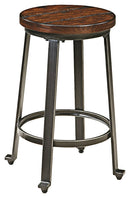 Challiman - Rustic Brown - Counter Height Bar Stool (set Of 2)-Washburn's Home Furnishings