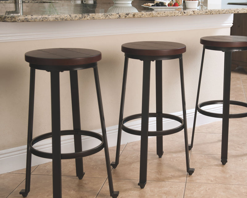 Challiman - Rustic Brown - Tall Stool (2/cn)-Washburn's Home Furnishings