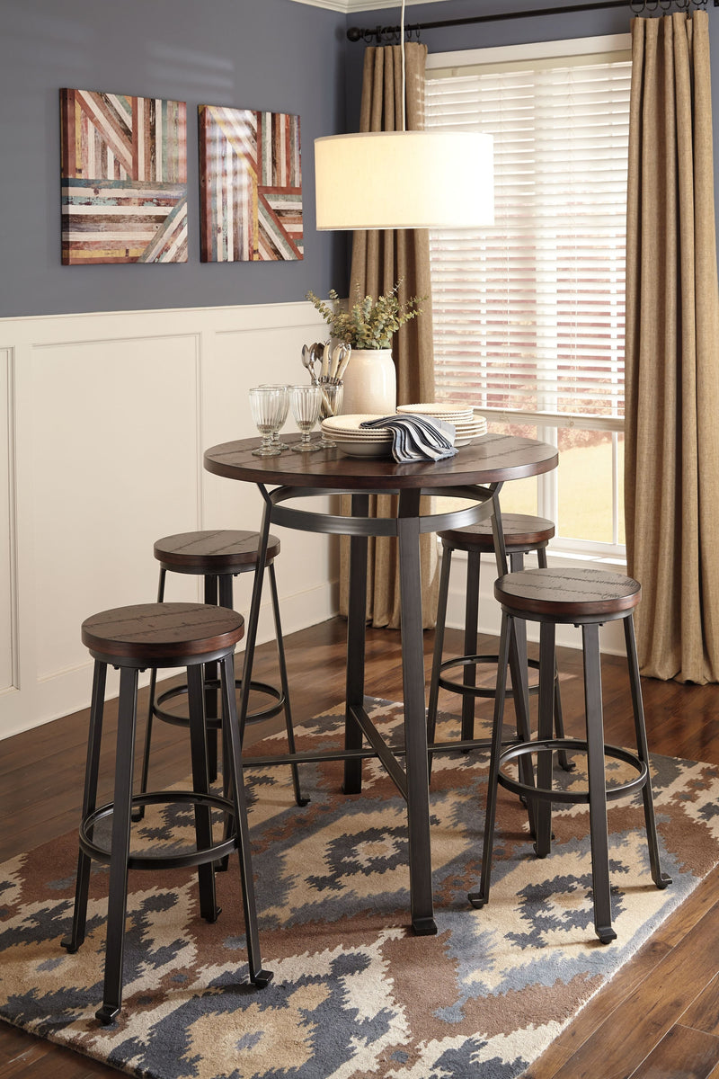 Challiman - Rustic Brown - Tall Stool (2/cn)-Washburn's Home Furnishings