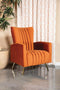 Channeled - Rust - Accent Chair-Washburn's Home Furnishings