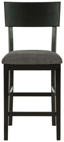 Chanzen - Gray/black - Upholstered Barstool (2/cn)-Washburn's Home Furnishings