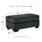 Charenton - Charcoal - Ottoman-Washburn's Home Furnishings