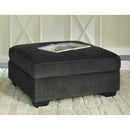 Charenton - Charcoal - Ottoman With Storage-Washburn's Home Furnishings