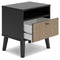 Charlang - Black/gray - One Drawer Night Stand-Washburn's Home Furnishings