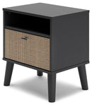 Charlang - Black/gray - One Drawer Night Stand-Washburn's Home Furnishings