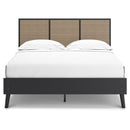 Charlang - Black/gray - Queen Panel Platform Bed-Washburn's Home Furnishings