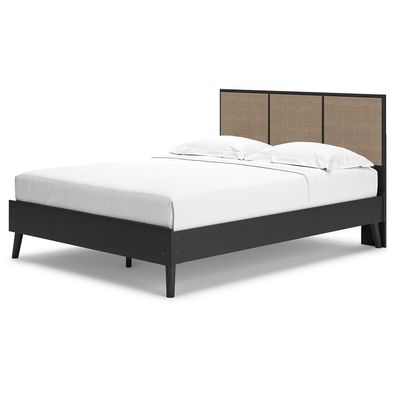 Charlang - Black/gray - Queen Panel Platform Bed-Washburn's Home Furnishings