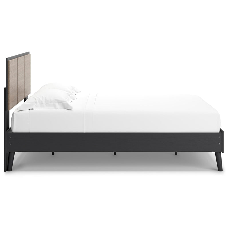 Charlang - Black/gray - Queen Panel Platform Bed-Washburn's Home Furnishings