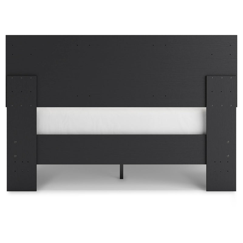 Charlang - Black/gray - Queen Panel Platform Bed-Washburn's Home Furnishings