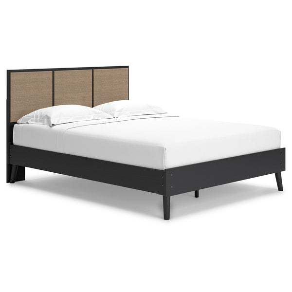 Charlang - Black/gray - Queen Panel Platform Bed-Washburn's Home Furnishings