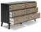 Charlang - Black/gray - Six Drawer Dresser-Washburn's Home Furnishings