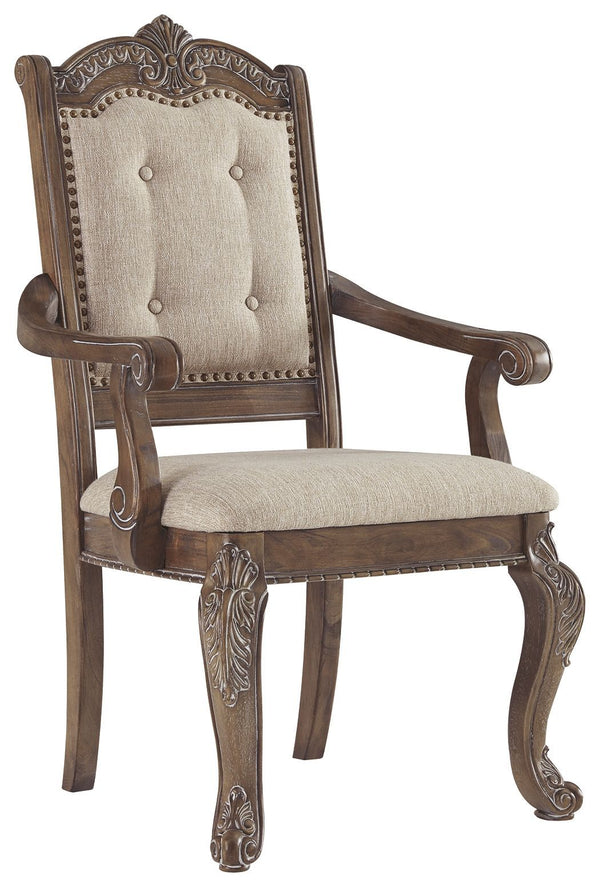 Charmond - Brown - Dining Arm Chair (set Of 2)-Washburn's Home Furnishings