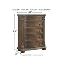 Charmond - Brown - Five Drawer Chest-Washburn's Home Furnishings