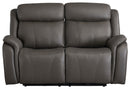 Chasewood - Dark Gray - Reclining Power Loveseat-Washburn's Home Furnishings