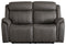 Chasewood - Dark Gray - Reclining Power Loveseat-Washburn's Home Furnishings