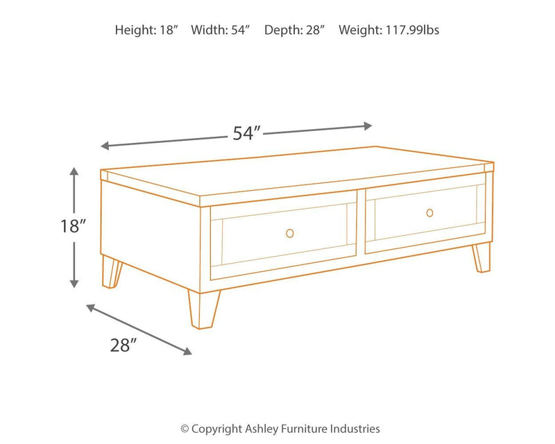 Chazney - Rustic Brown - Lift Top Cocktail Table-Washburn's Home Furnishings