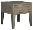 Chazney - Rustic Brown - Rectangular End Table-Washburn's Home Furnishings