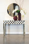 Checker Pattern Rectangular Console - Pearl Silver-Washburn's Home Furnishings