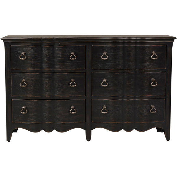 Chesapeake 6 Drawer Dresser in Wirebrushed Antique Black-Washburn's Home Furnishings