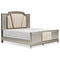 Chevanna - Pearl Silver - California King Upholstered Panel Bed-Washburn's Home Furnishings