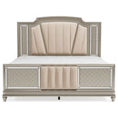 Chevanna - Pearl Silver - California King Upholstered Panel Bed-Washburn's Home Furnishings