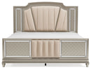 Chevanna - Pearl Silver - King Upholstered Panel Bed-Washburn's Home Furnishings