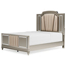 Chevanna - Pearl Silver - Queen Upholstered Panel Bed-Washburn's Home Furnishings