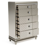 Chevanna - Platinum - Five Drawer Chest-Washburn's Home Furnishings