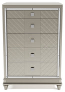 Chevanna - Platinum - Five Drawer Chest-Washburn's Home Furnishings