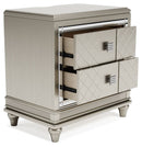 Chevanna - Platinum - Two Drawer Night Stand-Washburn's Home Furnishings