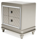 Chevanna - Platinum - Two Drawer Night Stand-Washburn's Home Furnishings