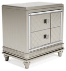 Chevanna - Platinum - Two Drawer Night Stand-Washburn's Home Furnishings