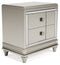 Chevanna - Platinum - Two Drawer Night Stand-Washburn's Home Furnishings