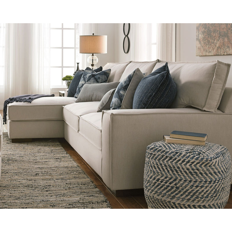 Chevron - Blue - Pouf-Washburn's Home Furnishings