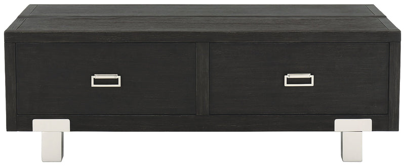 Chisago - Black/silver - Lift Top Cocktail Table-Washburn's Home Furnishings