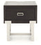 Chisago - Black/silver - Rectangular End Table-Washburn's Home Furnishings