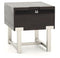 Chisago - Black/silver - Rectangular End Table-Washburn's Home Furnishings