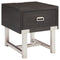 Chisago - Black/silver - Rectangular End Table-Washburn's Home Furnishings