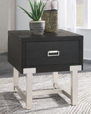 Chisago - Black/silver - Rectangular End Table-Washburn's Home Furnishings