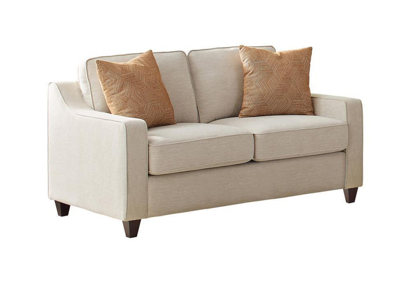 Christine - Loveseat - Beige-Washburn's Home Furnishings