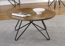 Churchill Round Coffee Table Dark Brown And Black-Washburn's Home Furnishings