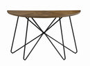 Churchill Semicircle Sofa Table Dark Brown And Black-Washburn's Home Furnishings